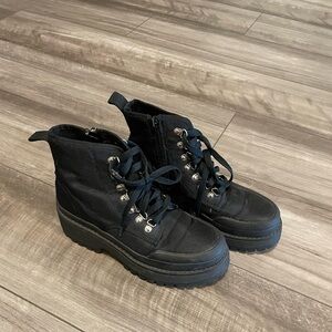 Canvase Fabric Steve Madden ankle booties